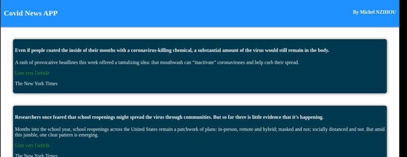 Covid News App – screenshot 1