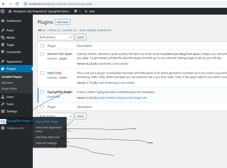 TypingDNA  Plugin For Wordpress  – screenshot 2