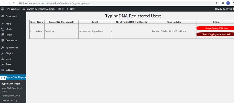 TypingDNA  Plugin For Wordpress  – screenshot 5