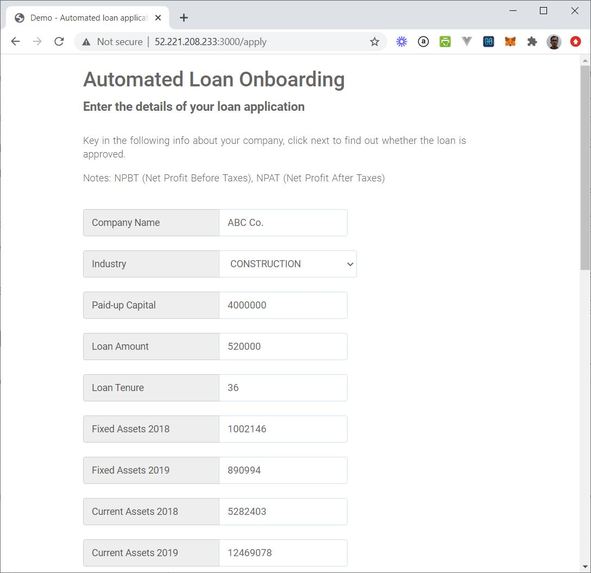 Automated loan onboarding – screenshot 4
