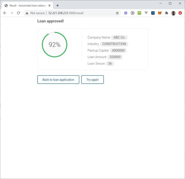 Automated loan onboarding – screenshot 5