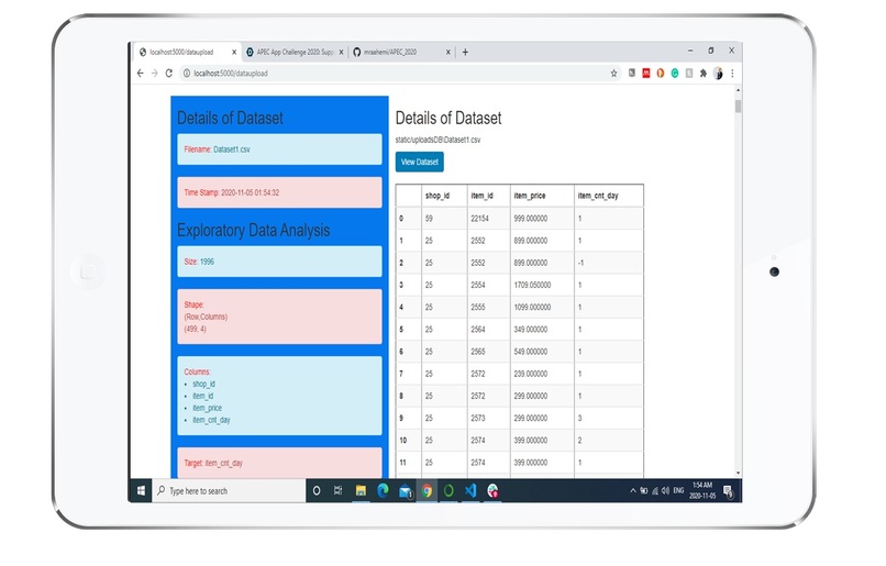 Simplified ML App – screenshot 2