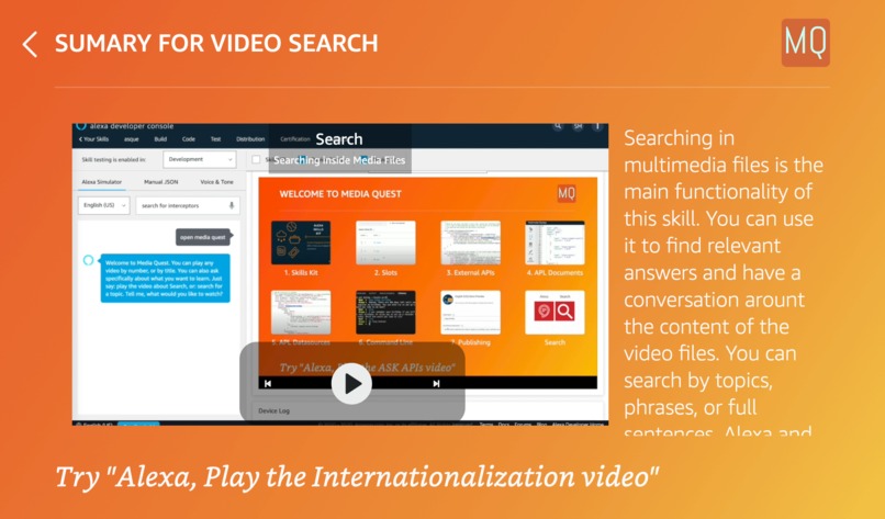 Media Quest: Conversational Search in Multimedia Content – screenshot 2