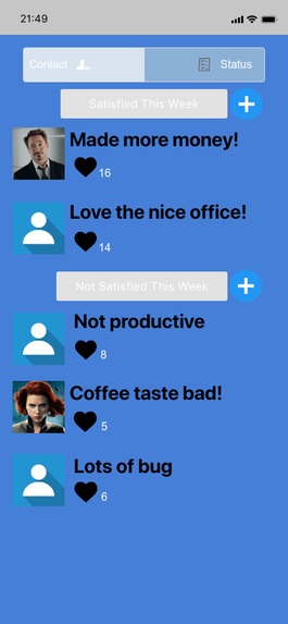 quarantine chat app – screenshot 1