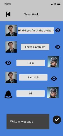 quarantine chat app – screenshot 2