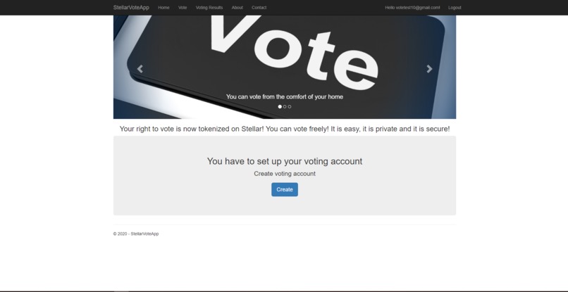 StellarVoteApp – screenshot 1