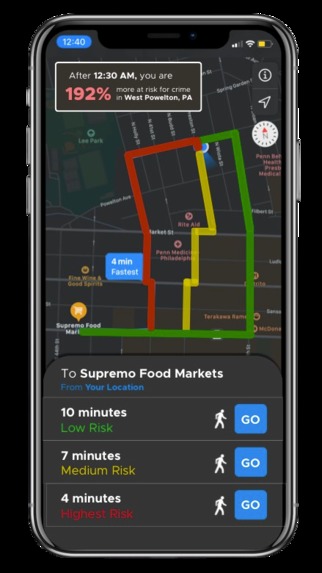 ReRout - Make Walking Safer to Decrease Carbon Emissions – screenshot 1