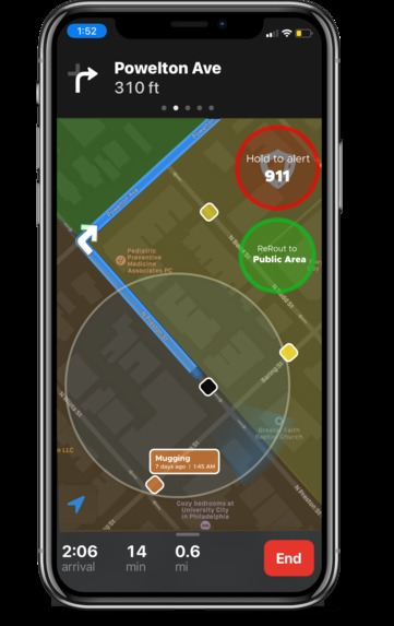 ReRout - Make Walking Safer to Decrease Carbon Emissions – screenshot 3
