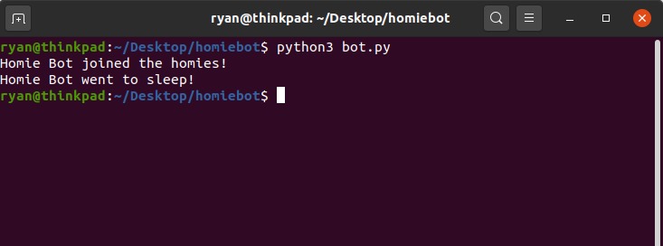 homiebot – screenshot 1