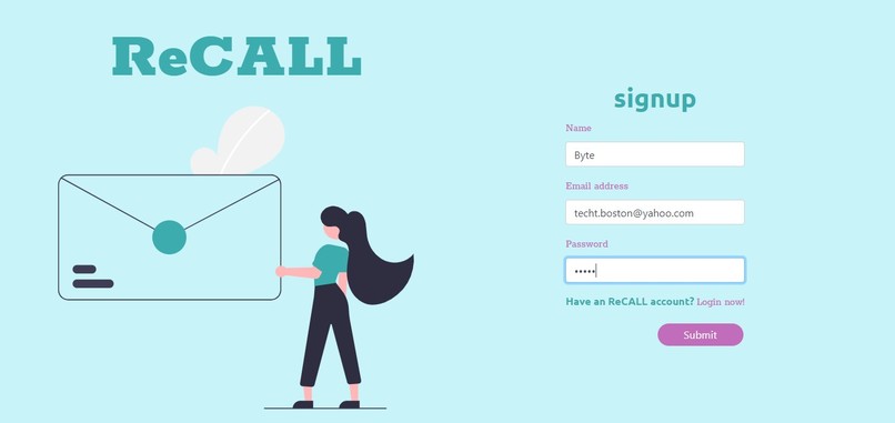 ReCALL – screenshot 1