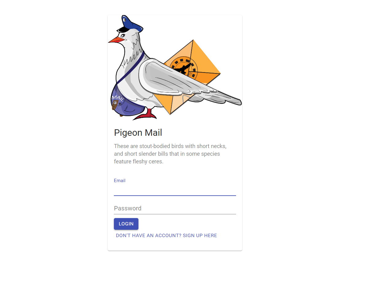 Pigeon Mail Devpost