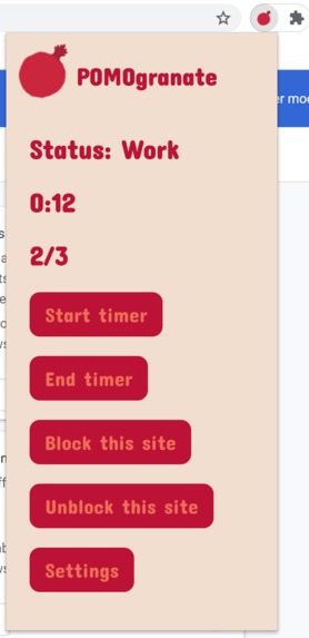 POMOgranate Extension – screenshot 1