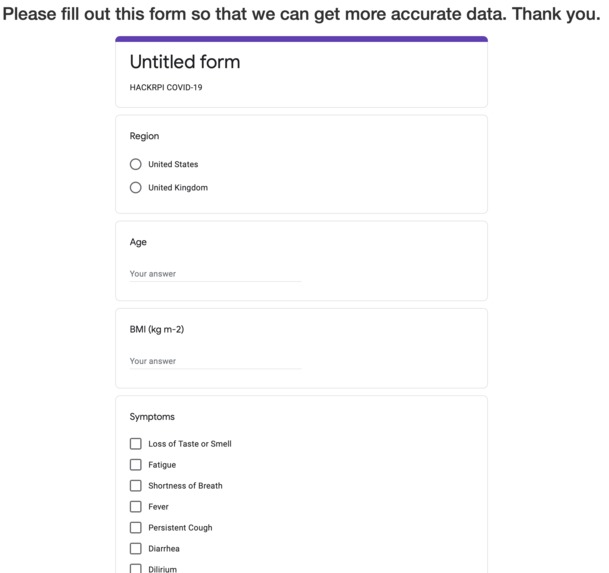 Covid-19 Online Test – screenshot 1