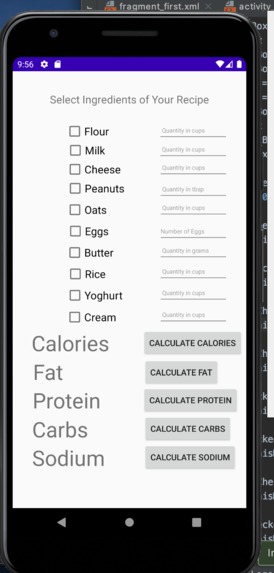 Nutrition Calculator – screenshot 1