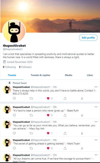 The Positive Bot – screenshot 1