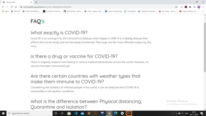 corona care – screenshot 3