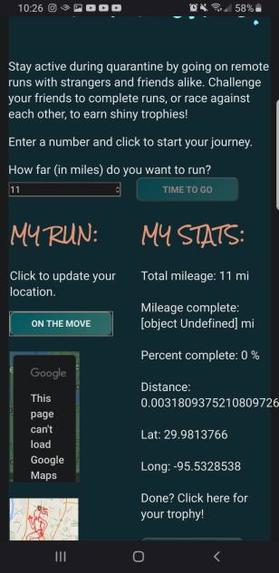 Marathons during Pandemics – screenshot 1