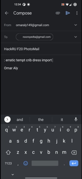 PhotoMail - send emails using handwritten letters! – screenshot 2