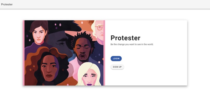 ProtesterApp – screenshot 1