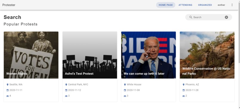 ProtesterApp – screenshot 2