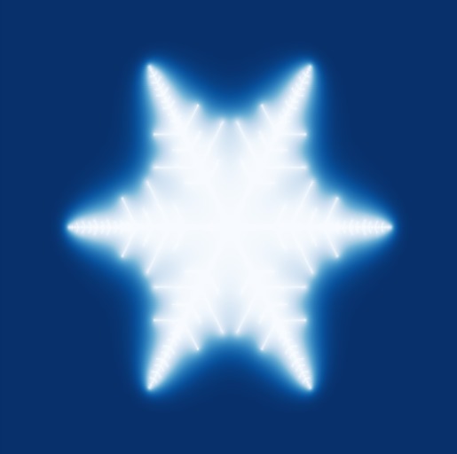 Snowflake growth simulation – screenshot 5