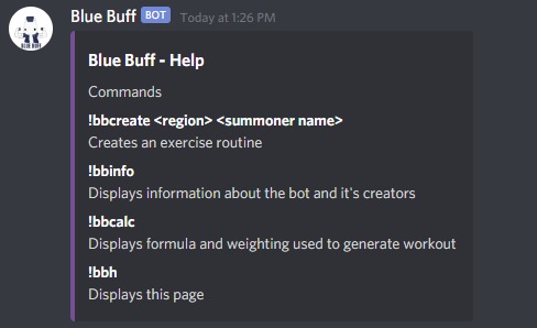 Blue Buff - League Workout Bot – screenshot 2