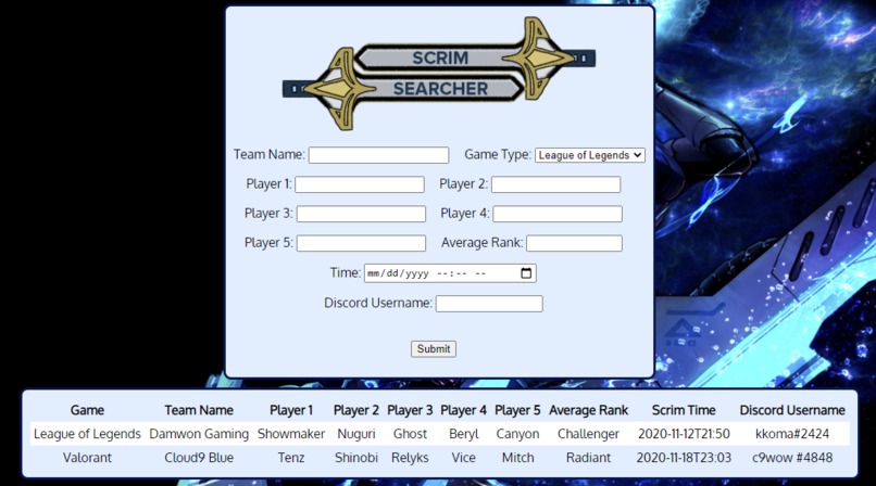 Scrim Searcher – screenshot 1