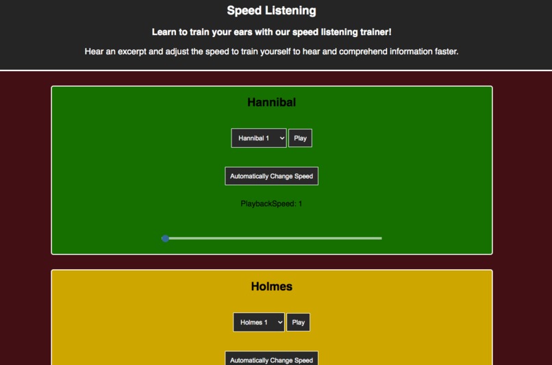 Speed Listening Trainer – screenshot 1
