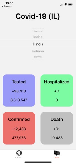 Covid_19_stats – screenshot 1