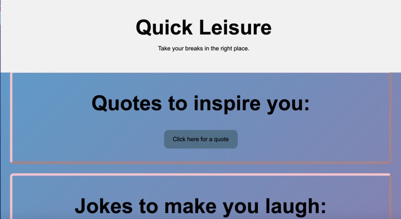 Quick Leisure – screenshot 1