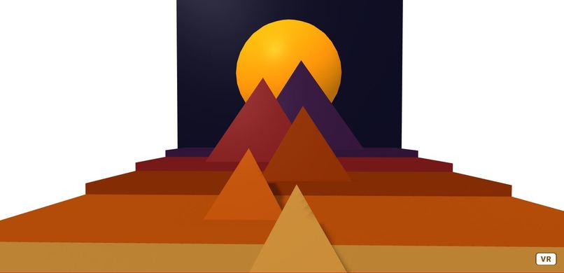 3D full moon and pyramid rendering – screenshot 1
