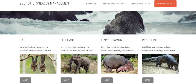 Managing the spread of Zoonotic diseases – screenshot 2