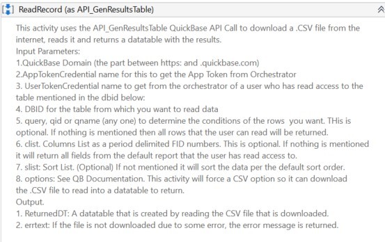 UiPath SDK for QuickBase – screenshot 1