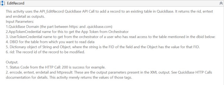 UiPath SDK for QuickBase – screenshot 3