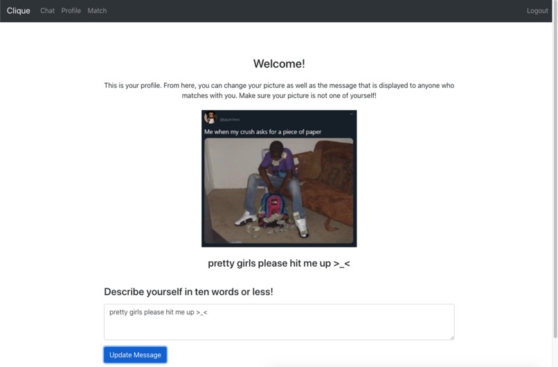 clique – screenshot 2