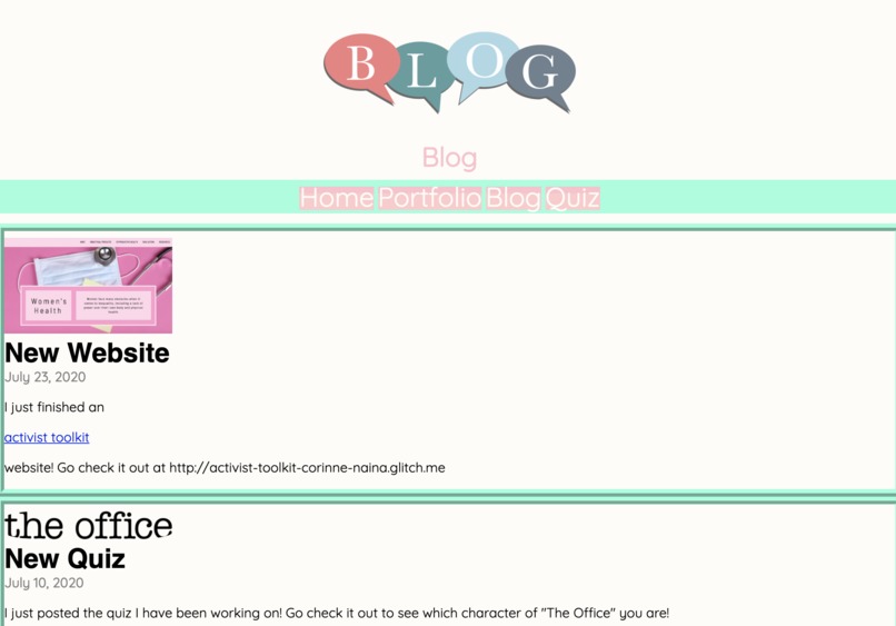 Personal Website – screenshot 1