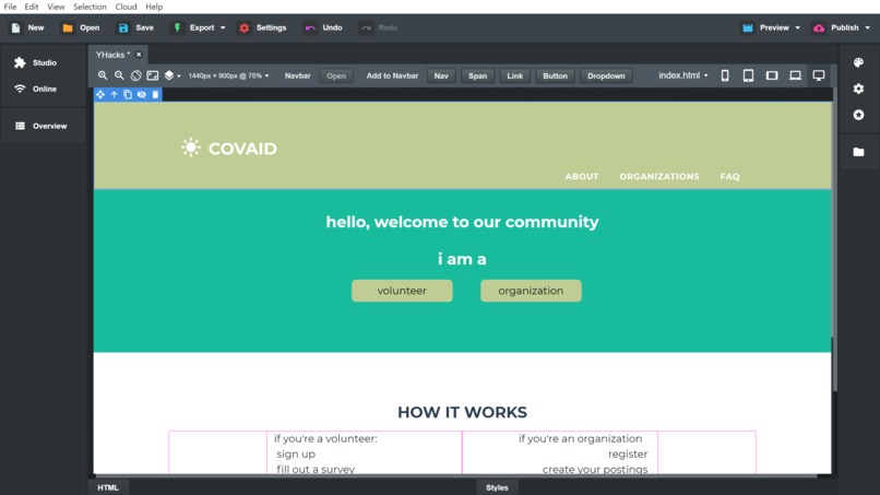 COVAID – screenshot 1
