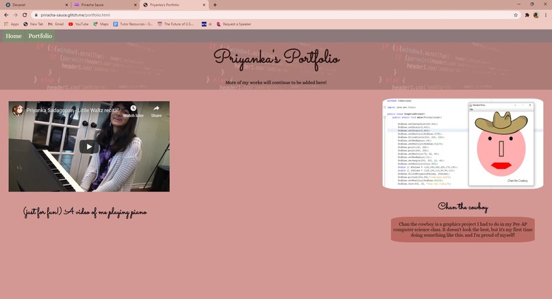 Personal Website – screenshot 2