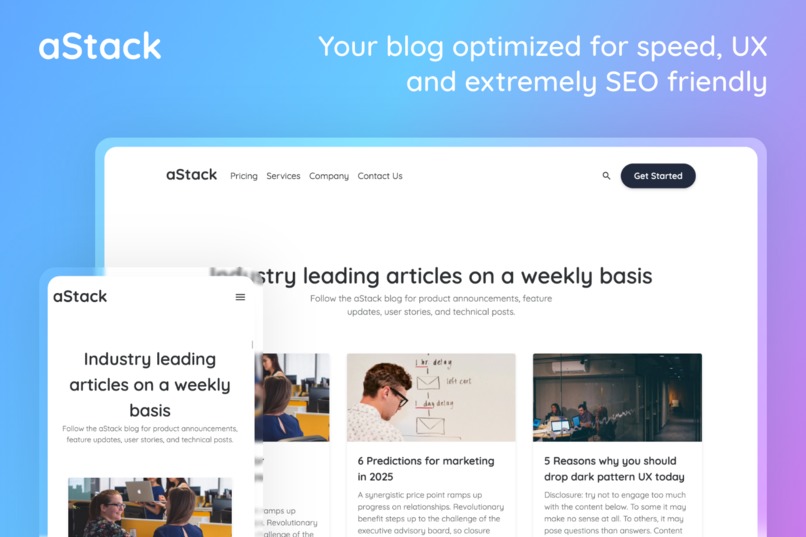 Complete Website Theme by aStack – screenshot 3