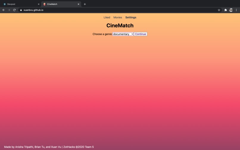 CineMatch – screenshot 2