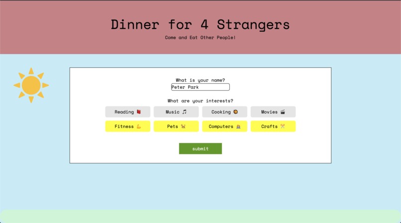 Dinner for 4 Strangers – screenshot 1