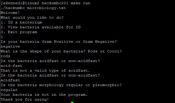 Bacterium ID – screenshot 2