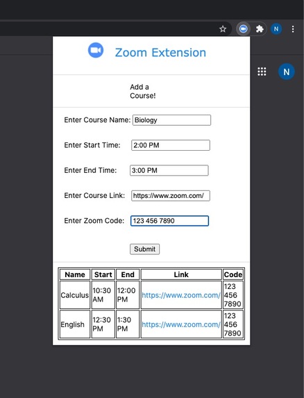 Zoom Helper Google extension  – screenshot 1