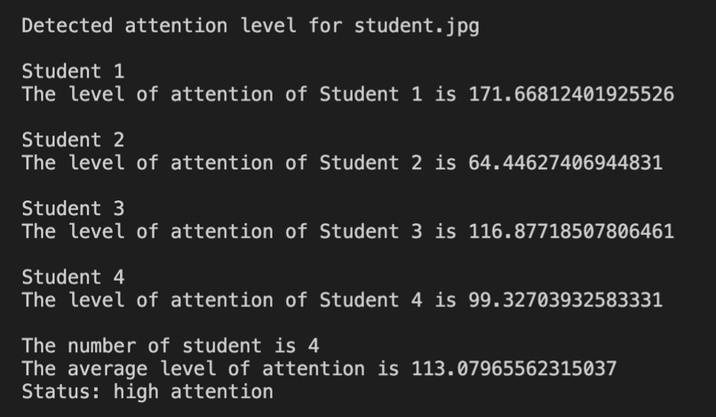 Real-Time Attention Score of Students in Online Class – screenshot 3