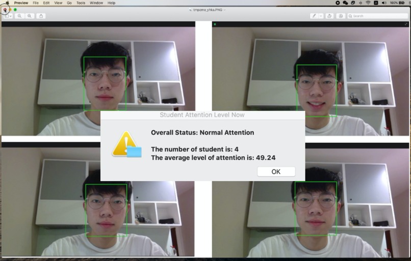 Real-Time Attention Score of Students in Online Class – screenshot 1