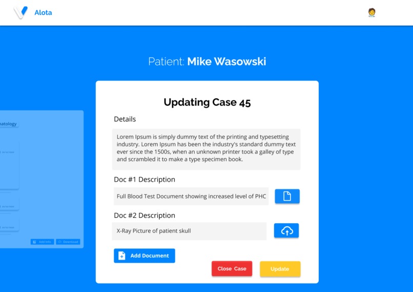 Alota | Electronic Health Record | HackForGood – screenshot 5