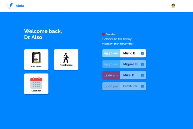 Alota | Electronic Health Record | Hack For Good – screenshot 2