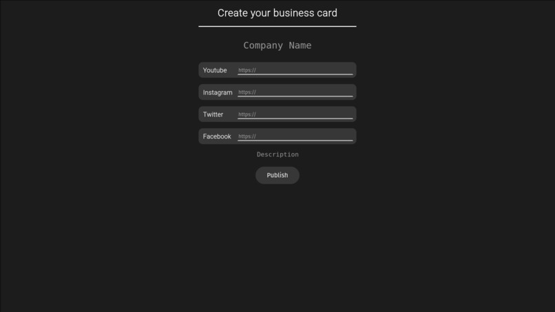 Online Business Card – screenshot 1