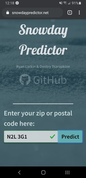 snowday-predictor – screenshot 2