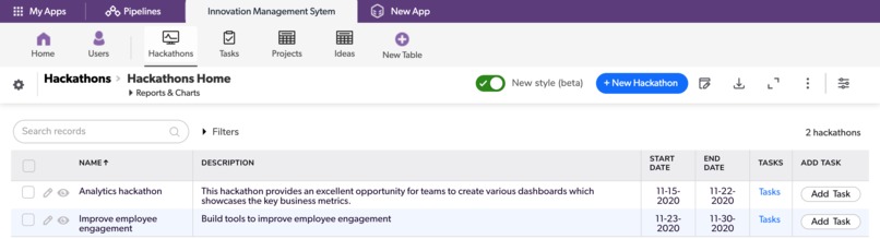 Innovation Management System – screenshot 1